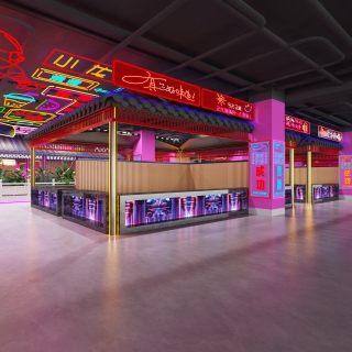 新中式赛博朋克美食大厅 (8)