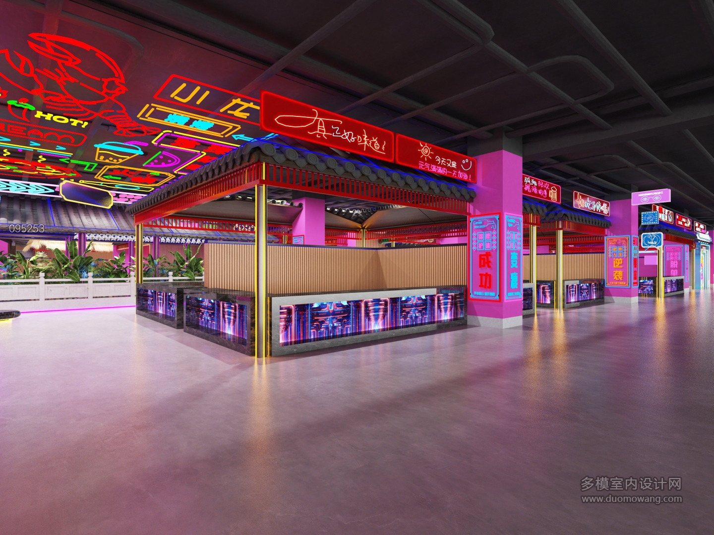 新中式赛博朋克美食大厅 (8)