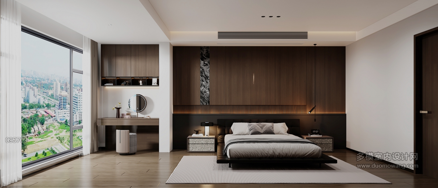 现代主卧静态