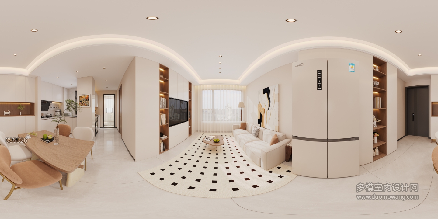 现代方案1客餐厅全景