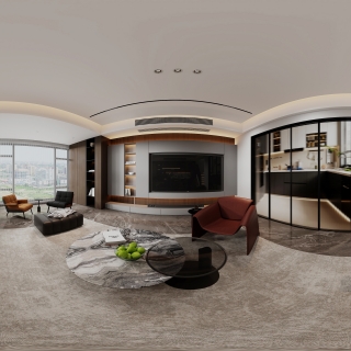 现代客餐厅全景