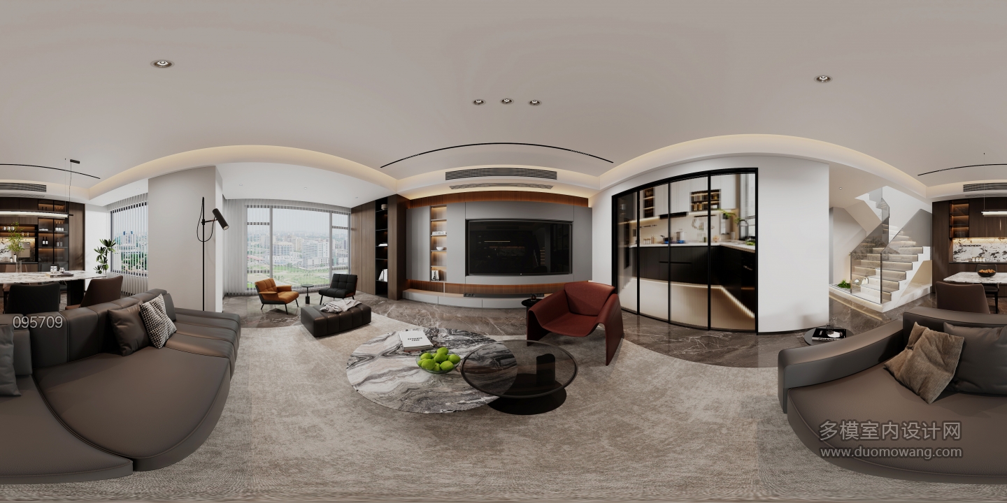 现代客餐厅全景