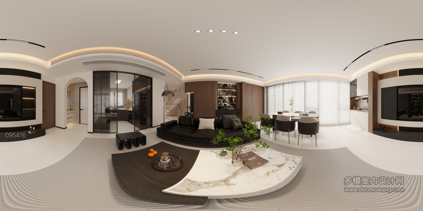 现代一楼客厅全景