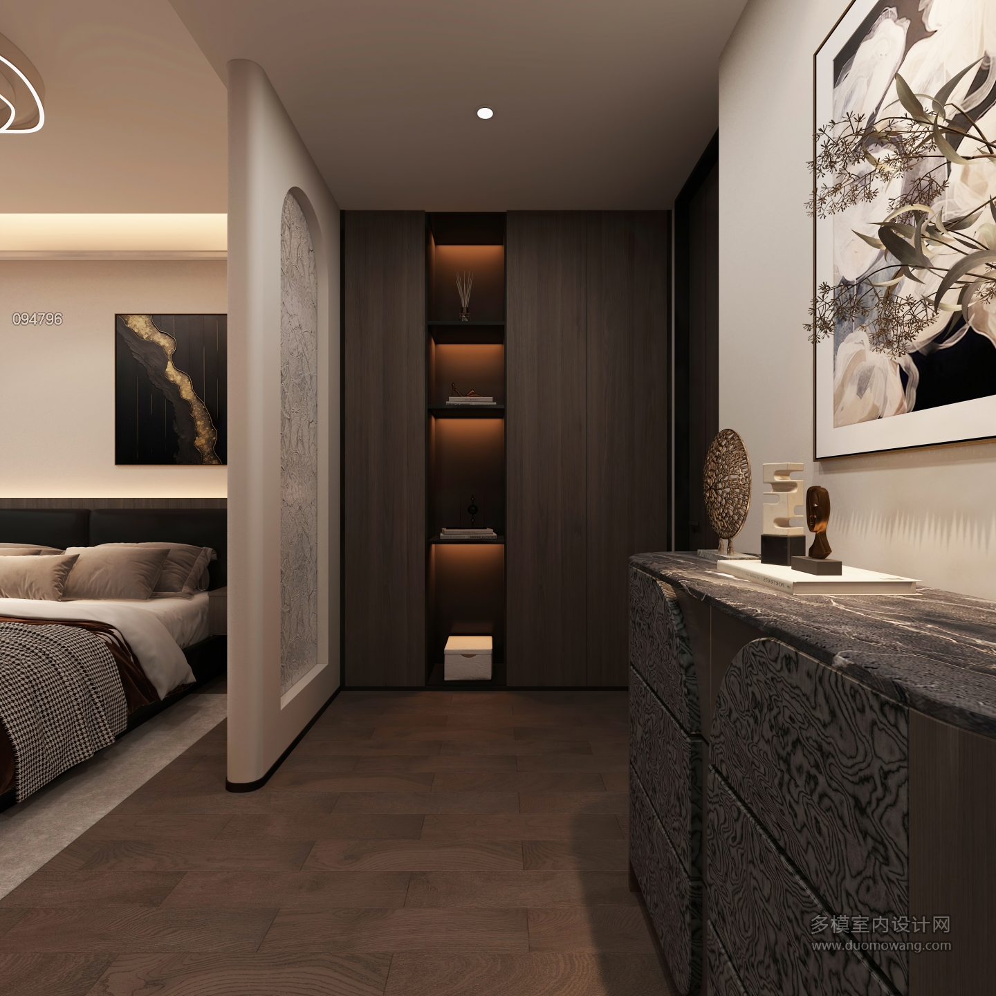 现代家装主卧静态b (1)