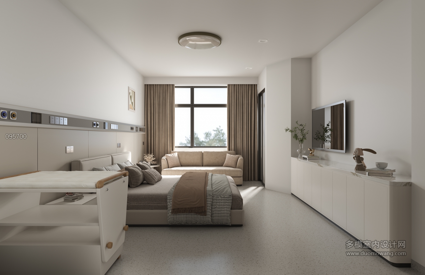 现代月子中心房间