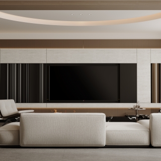 现代电视背景墙