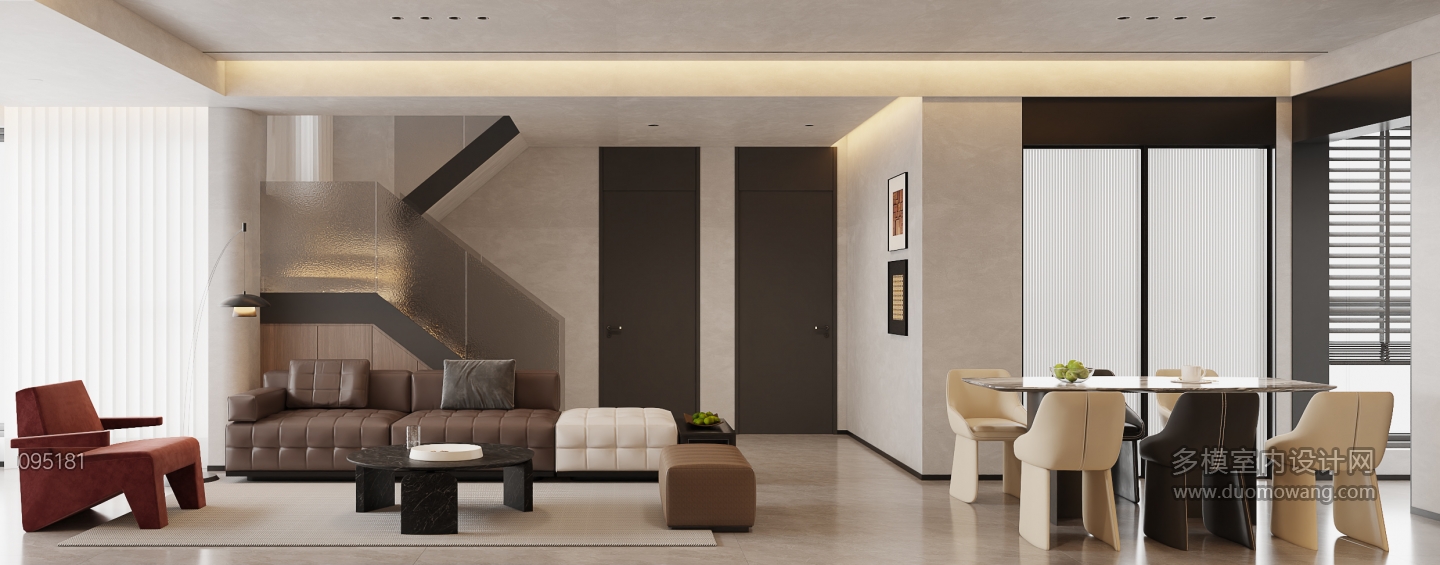 现代客餐厅-沙发墙静态