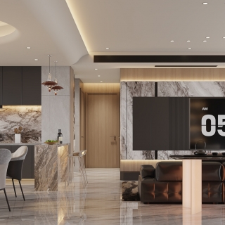 意式客餐厅_电视墙静态