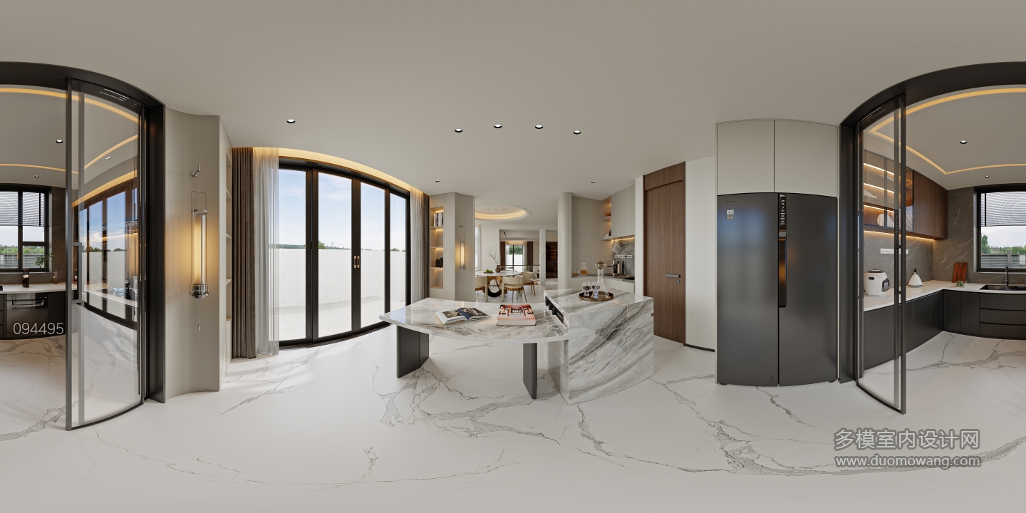 意式轻奢一层_一层厨房