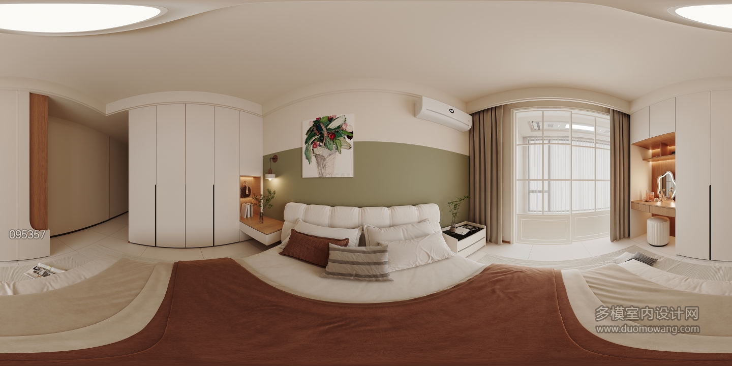 现代主卧全景