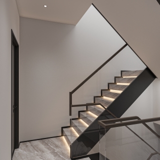 现代别墅二楼过道单张