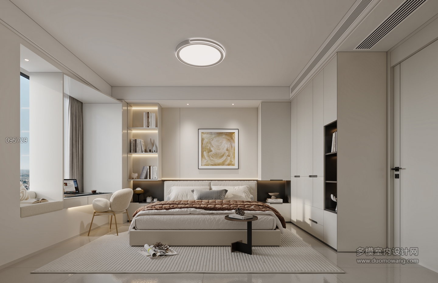 现代主卧特写