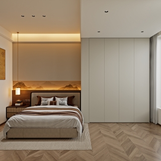 意式轻奢一层_一层长辈房001