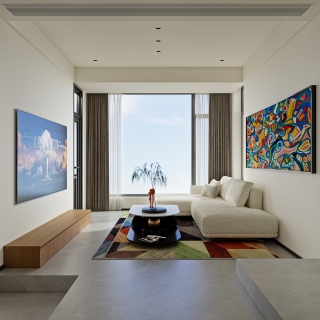 意式轻奢二层_二层客厅001