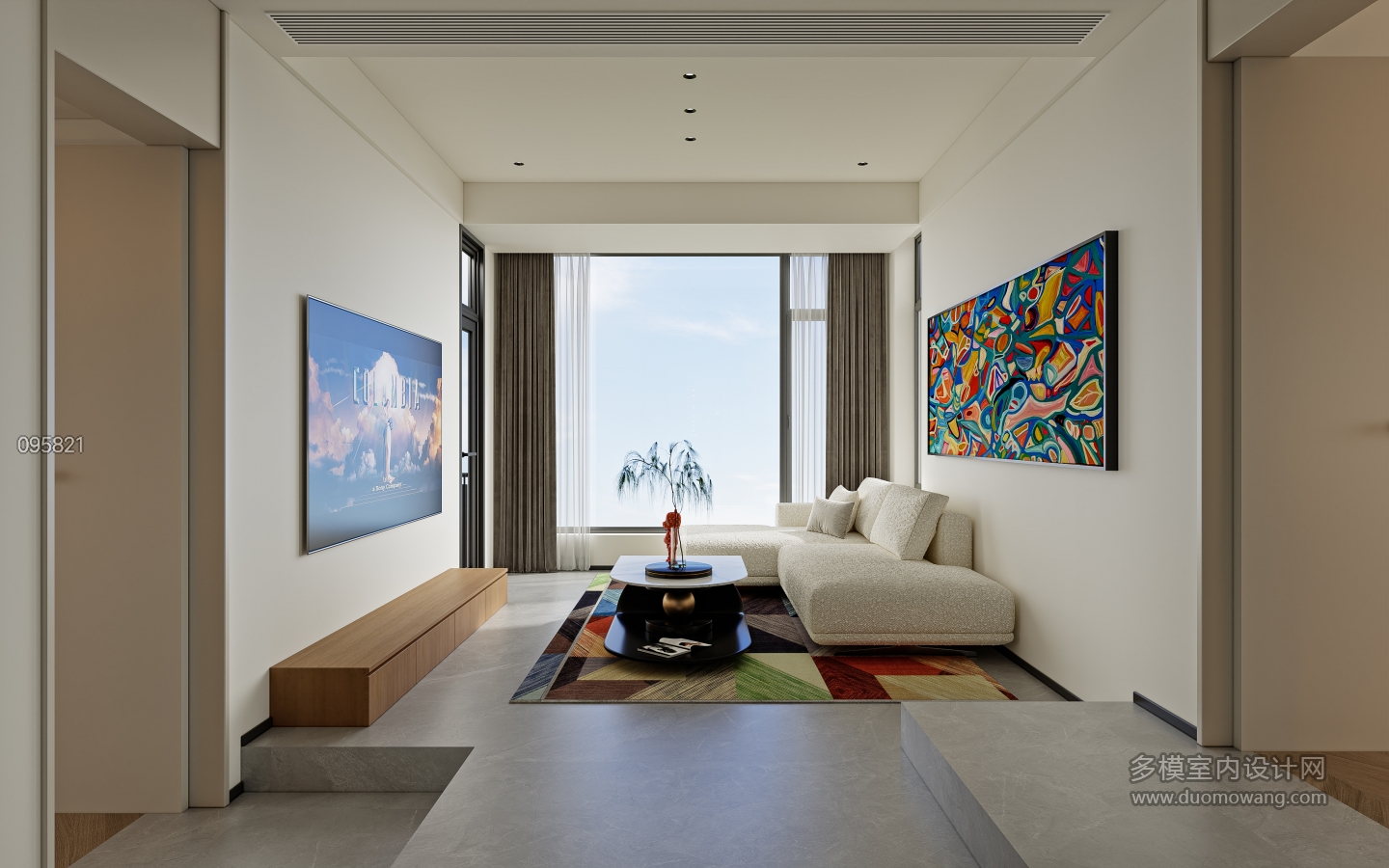 意式轻奢二层_二层客厅001