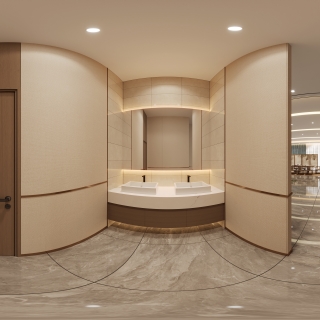 现代大厅卫生间