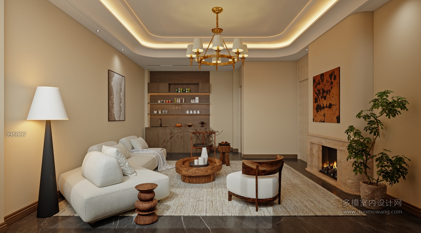 港式轻奢二层_二层起居厅