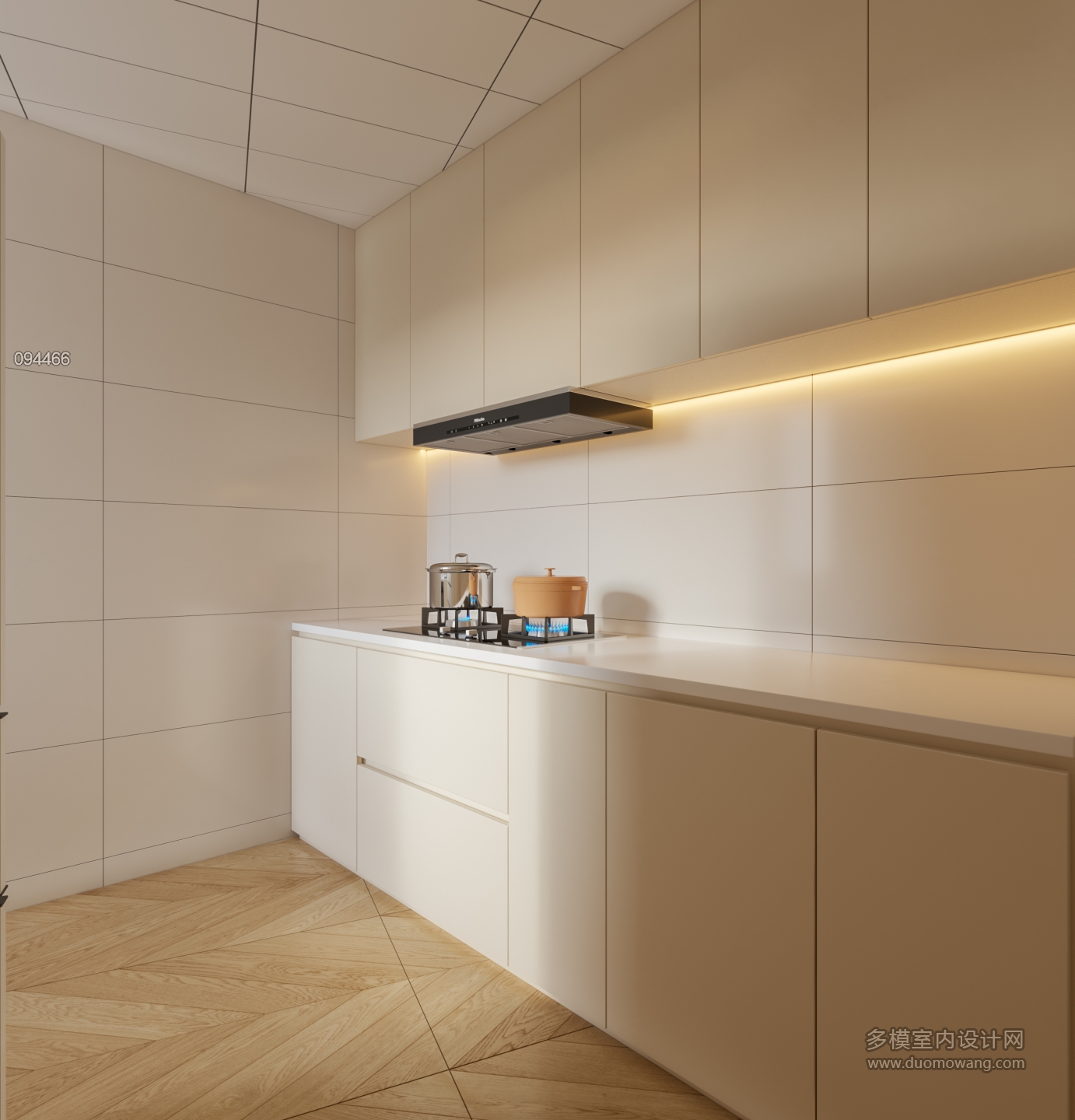 奶油风厨房单张