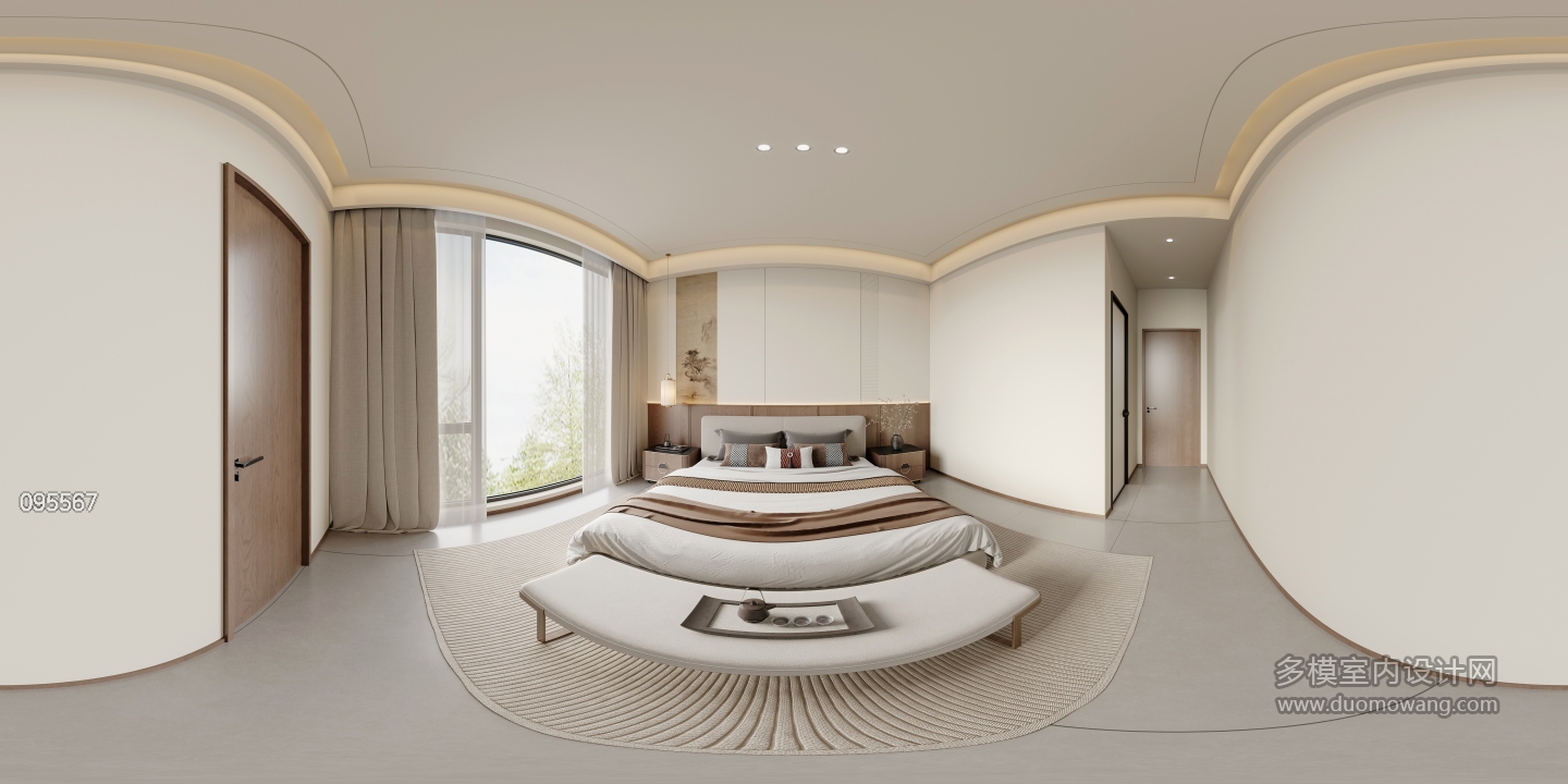 宋式美学二层次卧2全景