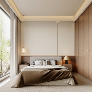 宋式美学一层卧室