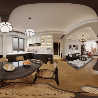 法式中古餐厅全景