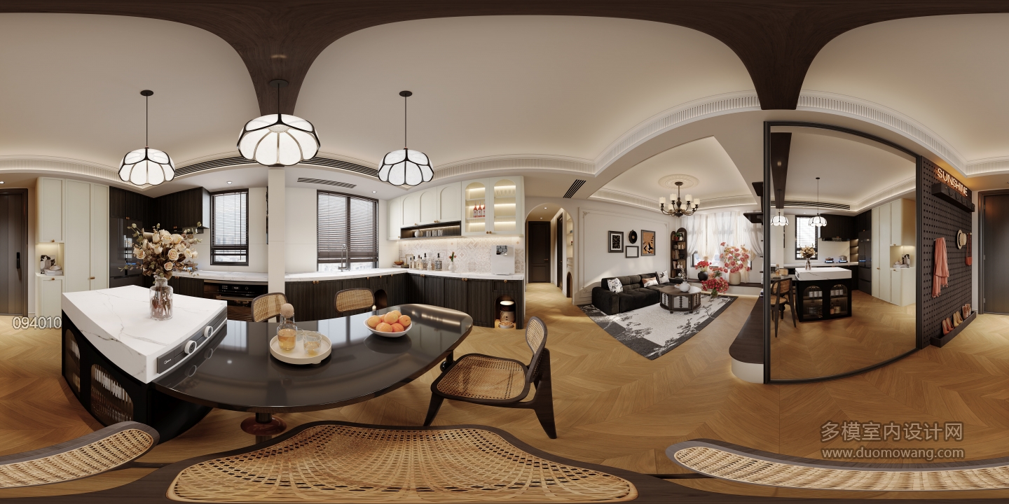 法式中古餐厅全景