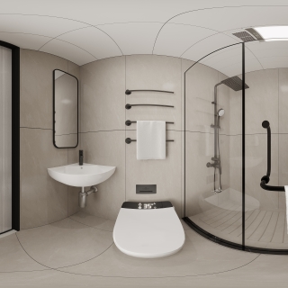 现代一楼主卫全景