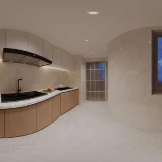 现代奶油改_厨房