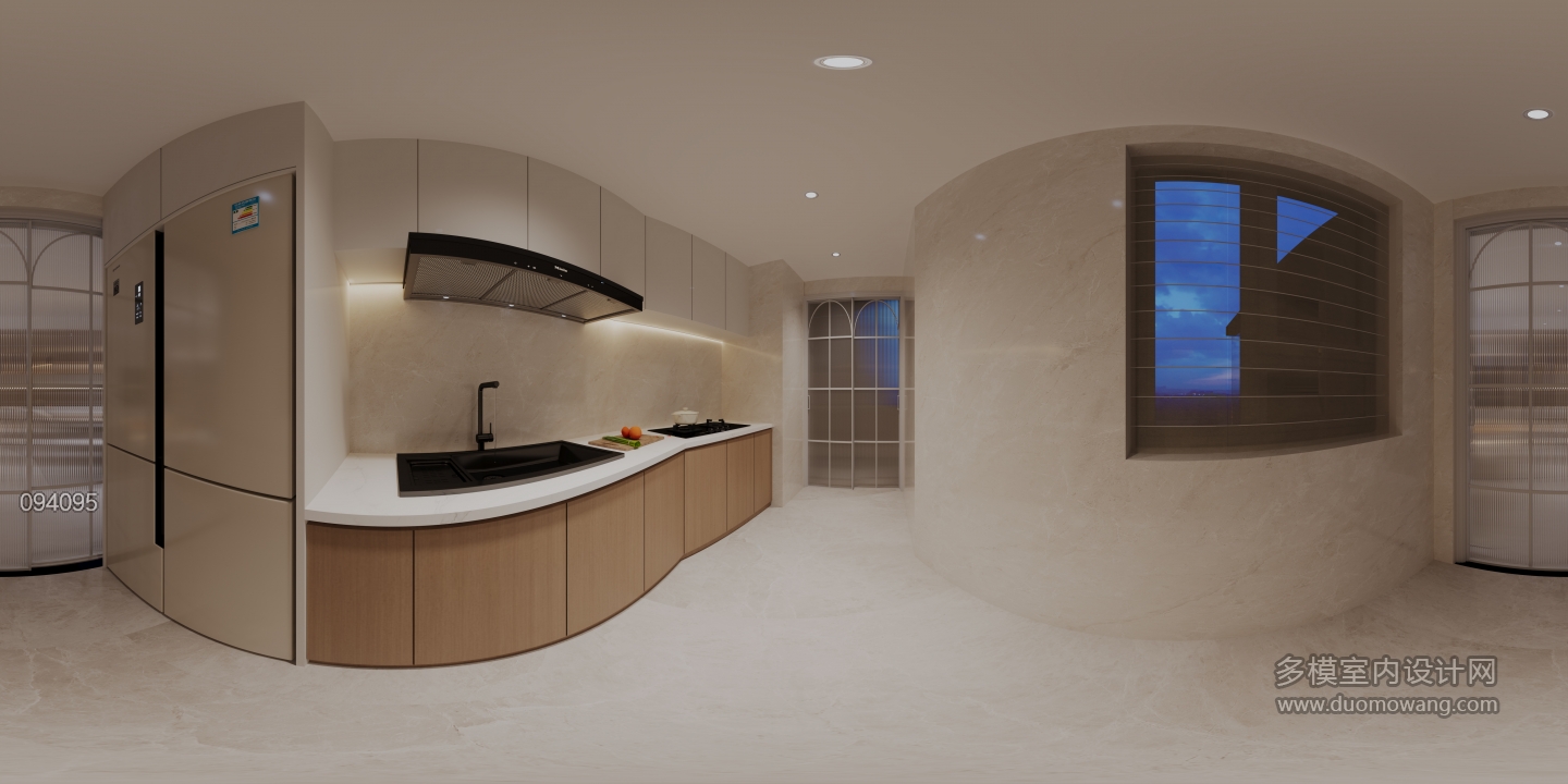 现代奶油改_厨房