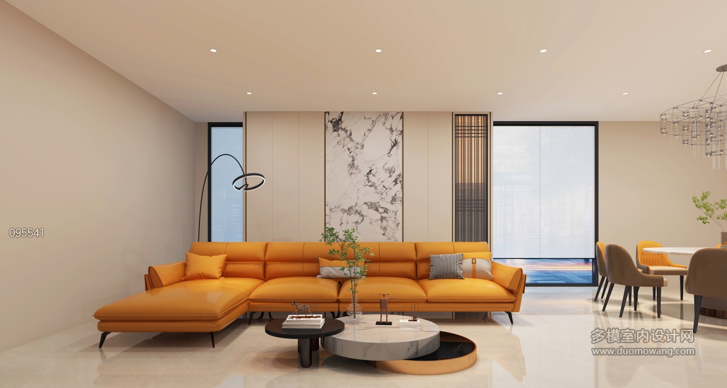 现代家装1F沙发背景墙_