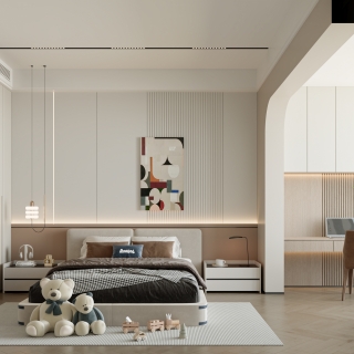 现代轻奢2F儿童房单张