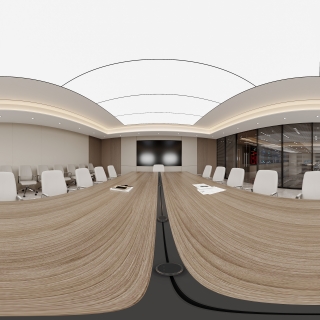 现代会议室全景