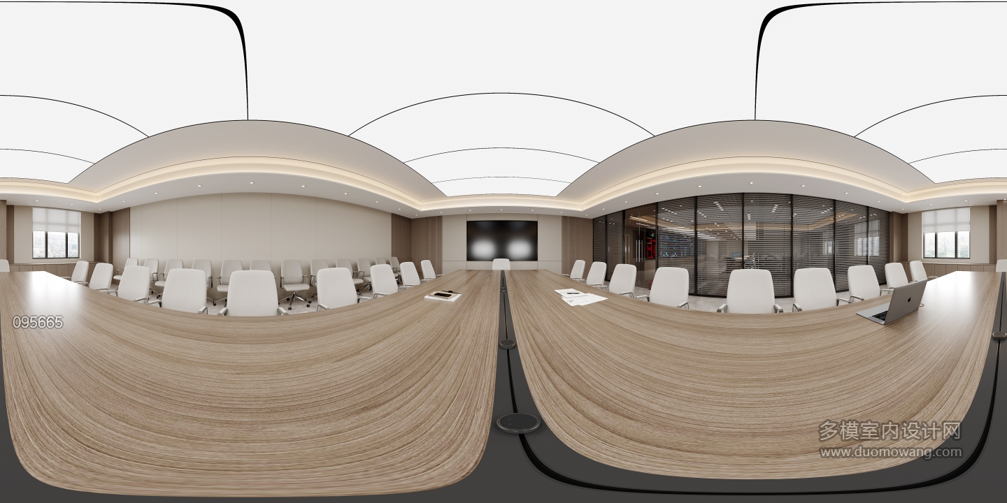 现代会议室全景