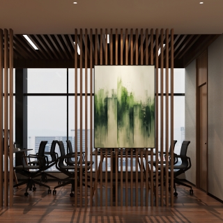 现代办公大厅静态