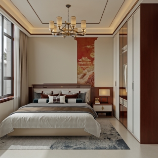 南河梁庄_新中主卧室001