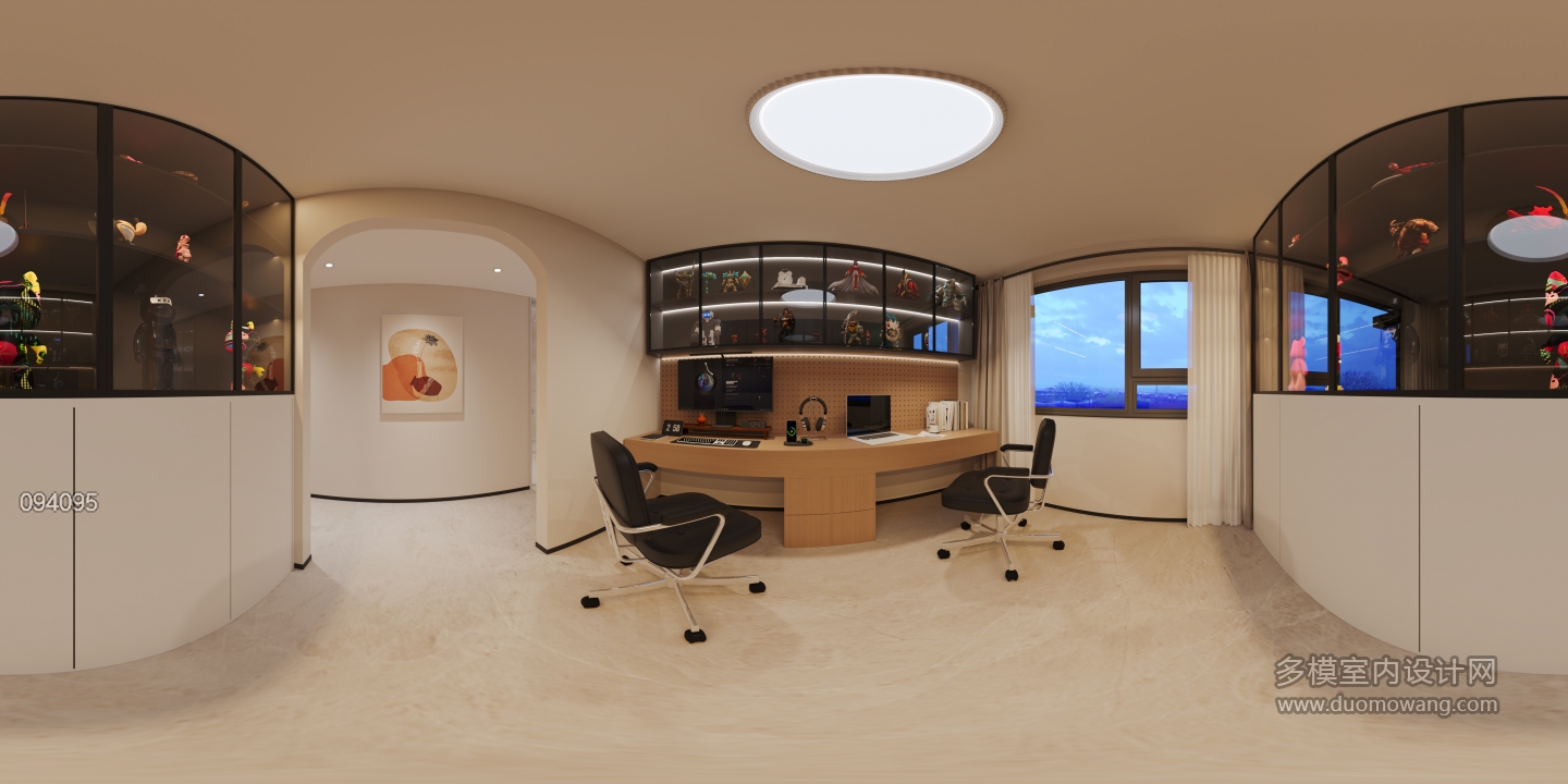 现代奶油电竞房