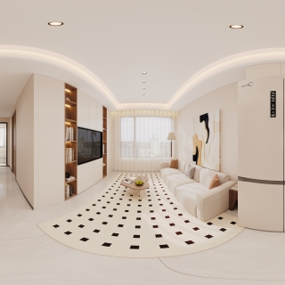 现代方案2客餐厅全景