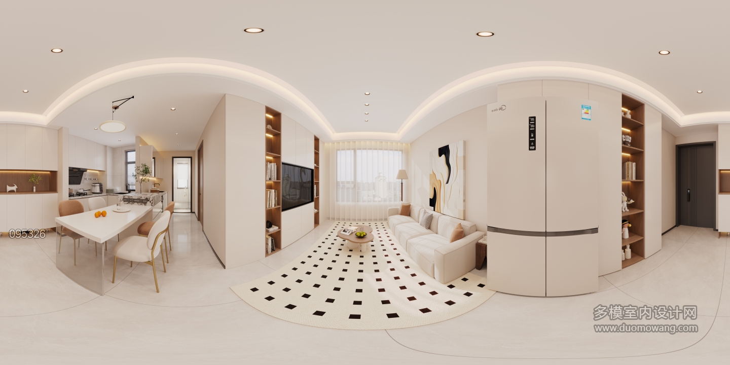 现代方案2客餐厅全景