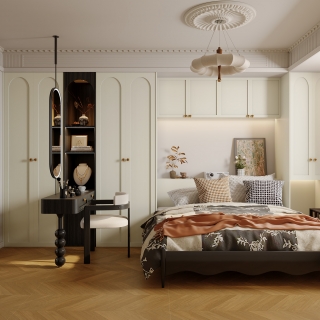 法式奶油主卧静态