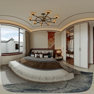 南河梁庄_新中主卧室