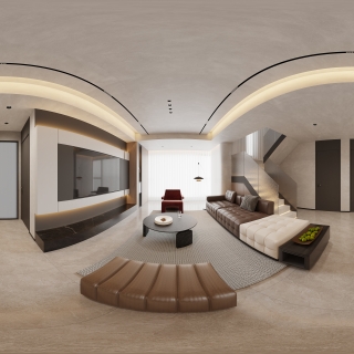 现代客餐厅全景