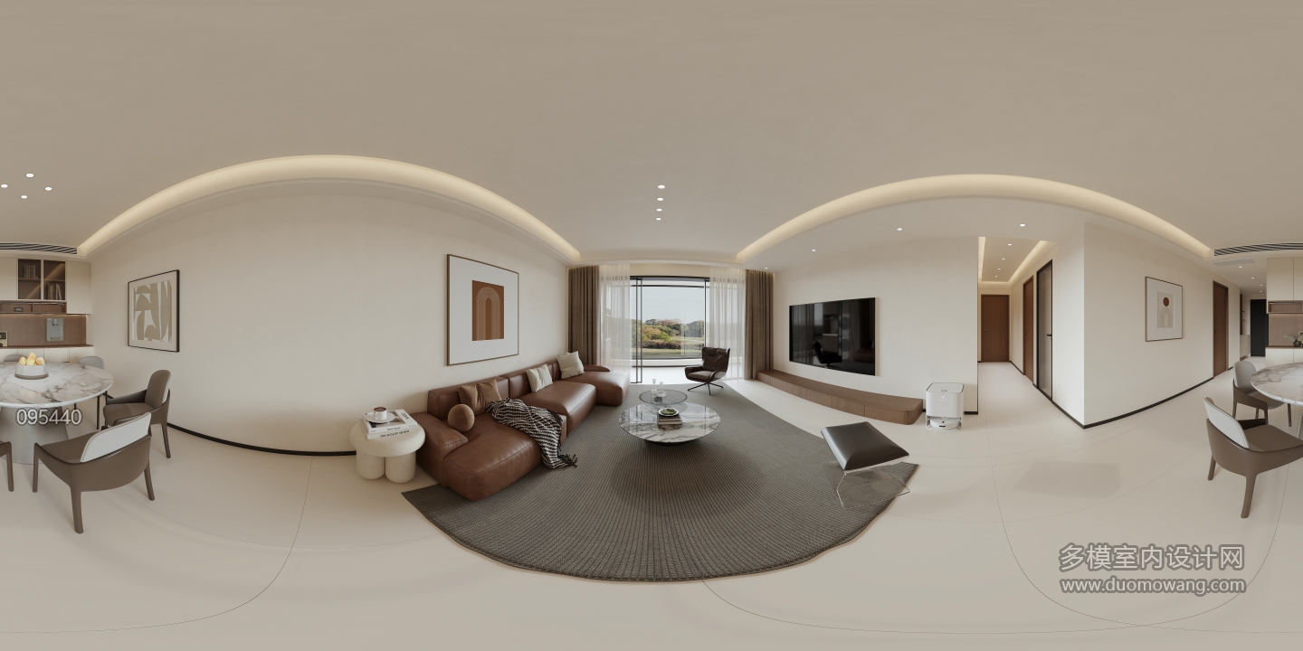 现代 客餐厅 全景