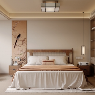 新中式2楼_主卧静态
