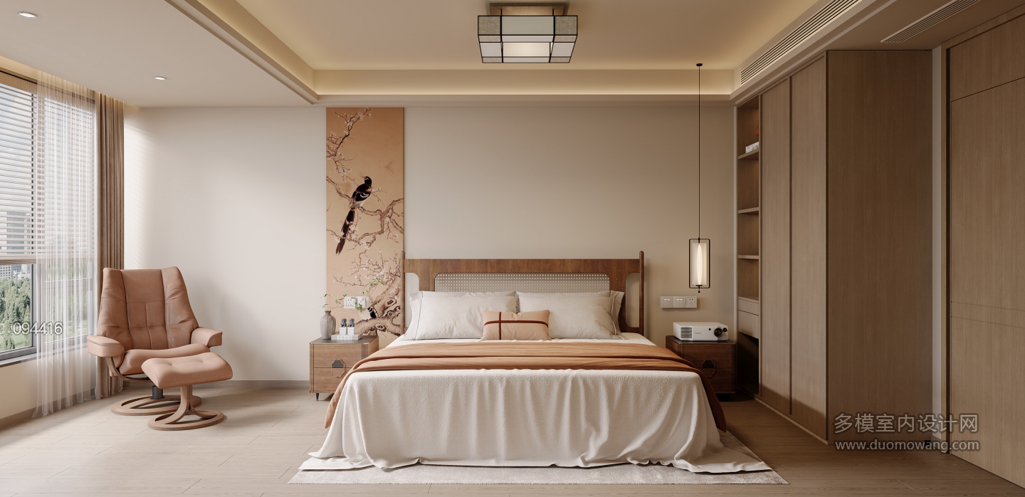 新中式2楼_主卧静态