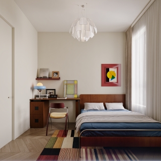 中古奶油儿童房特写