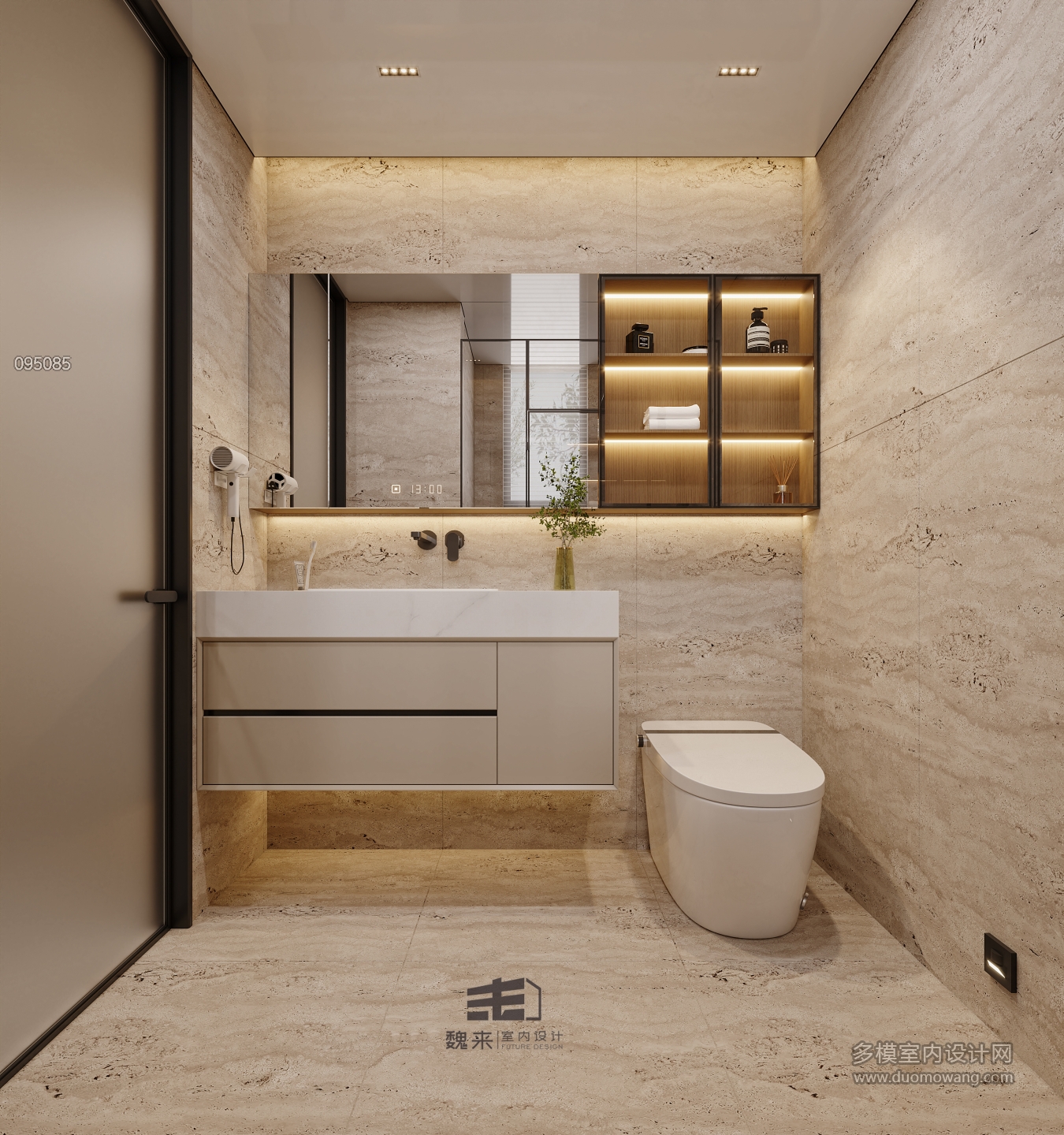 一层宋代中式卫生间特写