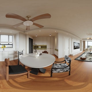 法式 中古风 餐厅 全景