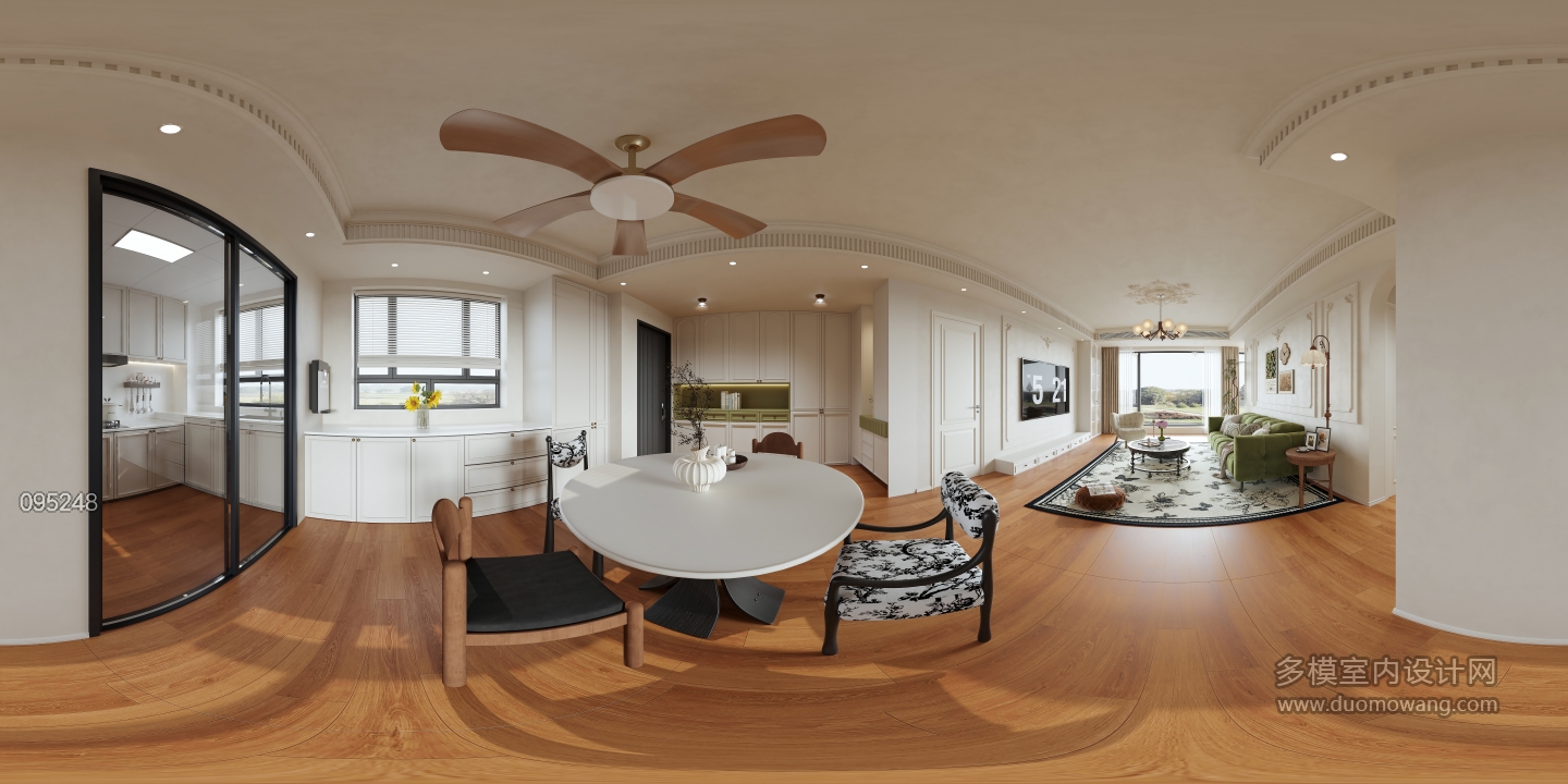 法式 中古风 餐厅 全景