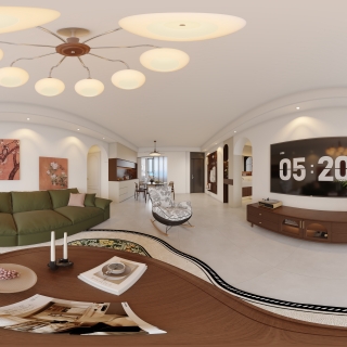 中古风客厅全景