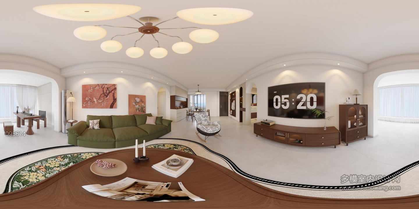 中古风客厅全景